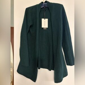 NWT cashmere 41 Hawthorn Dark Green Cardigan Size S